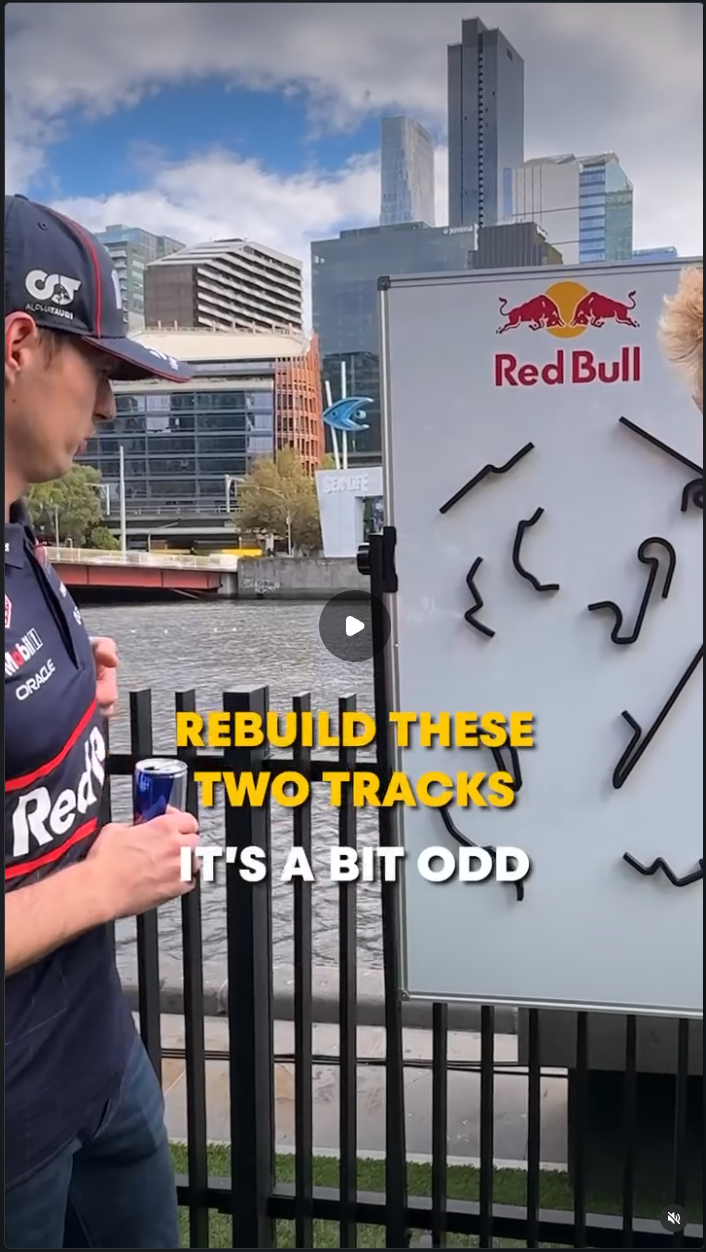 Red Bull Formula One drivers identifying custom-made race tracks
